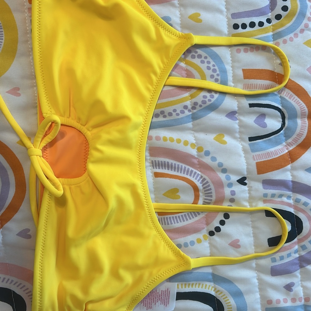 Bright Yellow Bikini Top